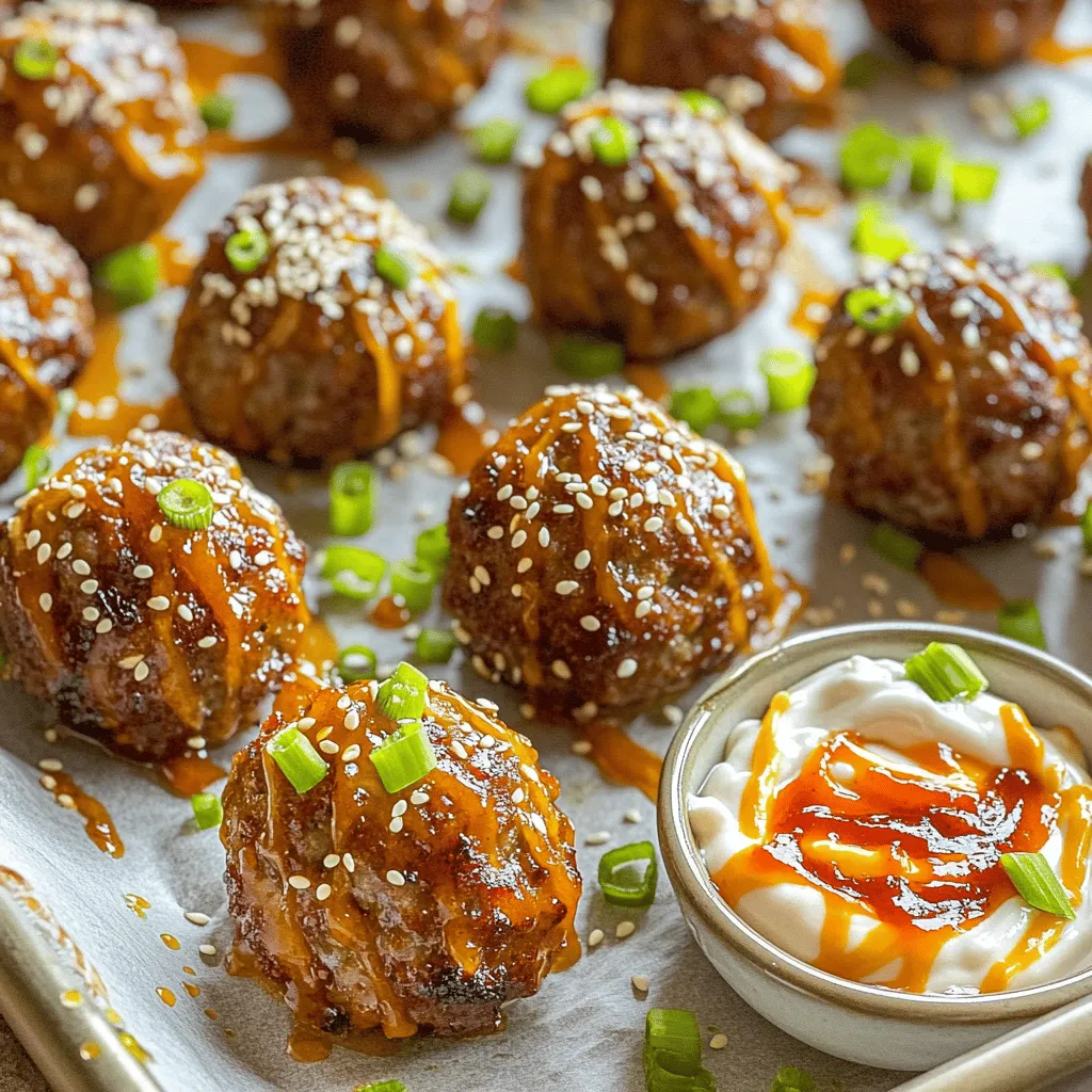 Korean BBQ Meatballs with Spicy Mayo Perfectly Tasty