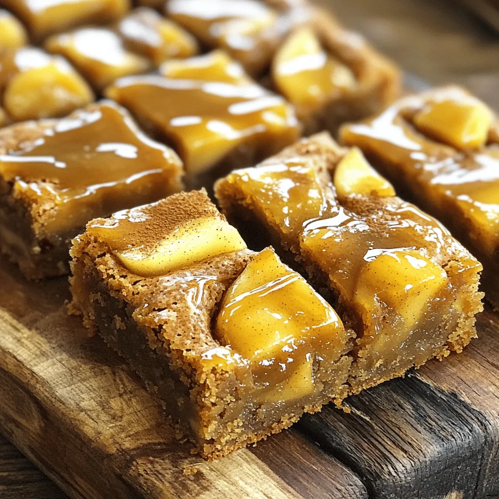 Caramelized Apple Cinnamon Blondies Delightful Treat