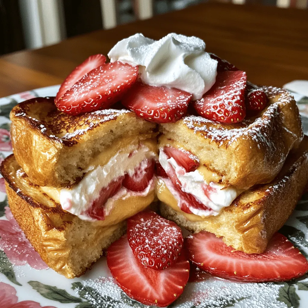Strawberry Cheesecake Stuffed French Toast Delight