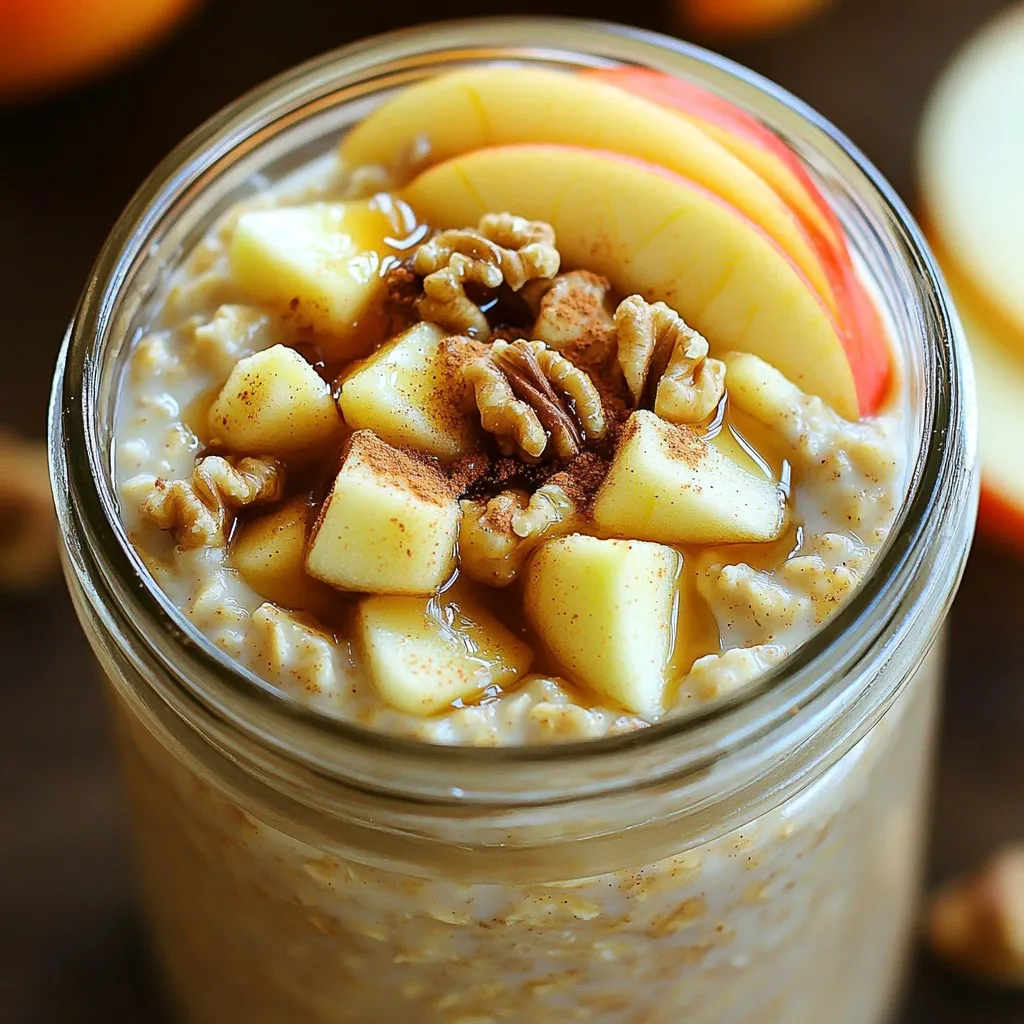 Apple Cinnamon Protein Overnight Oats Delicious Recipe