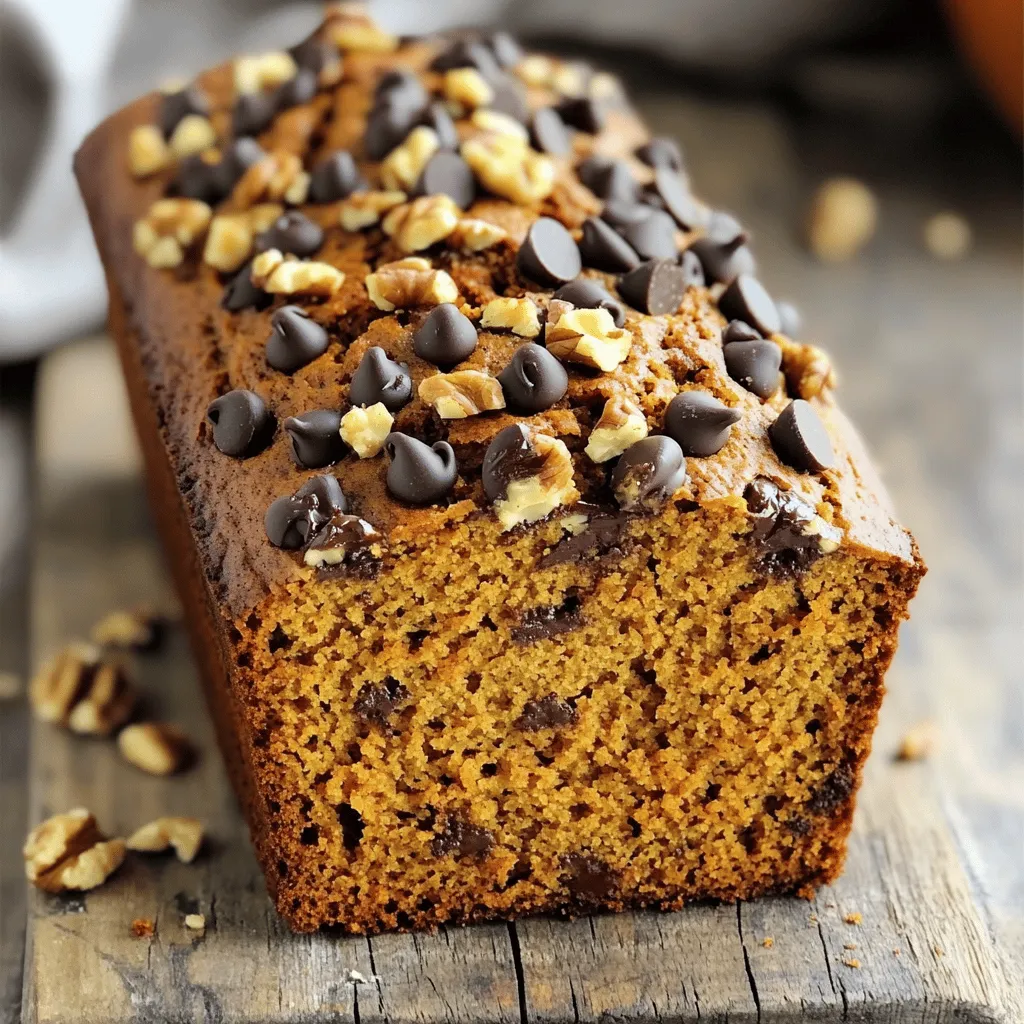 Chocolate Chip Pumpkin Bread Bakery Style Delight
