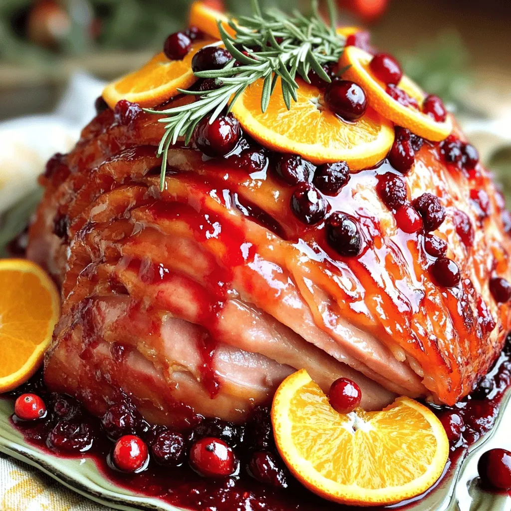 Cranberry Orange Slow Cooker Holiday Ham Delight