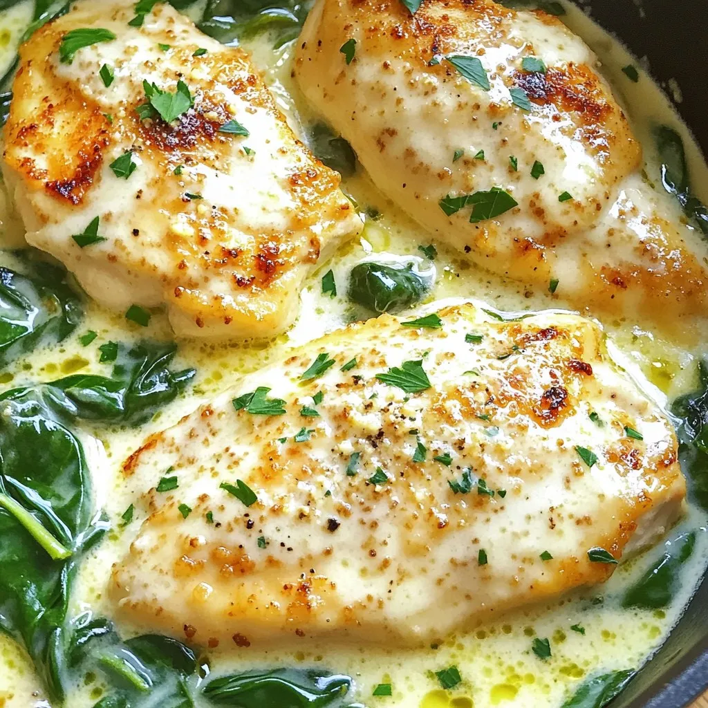 One-Pot Creamy Garlic Parmesan Chicken &#038; Spinach Delight