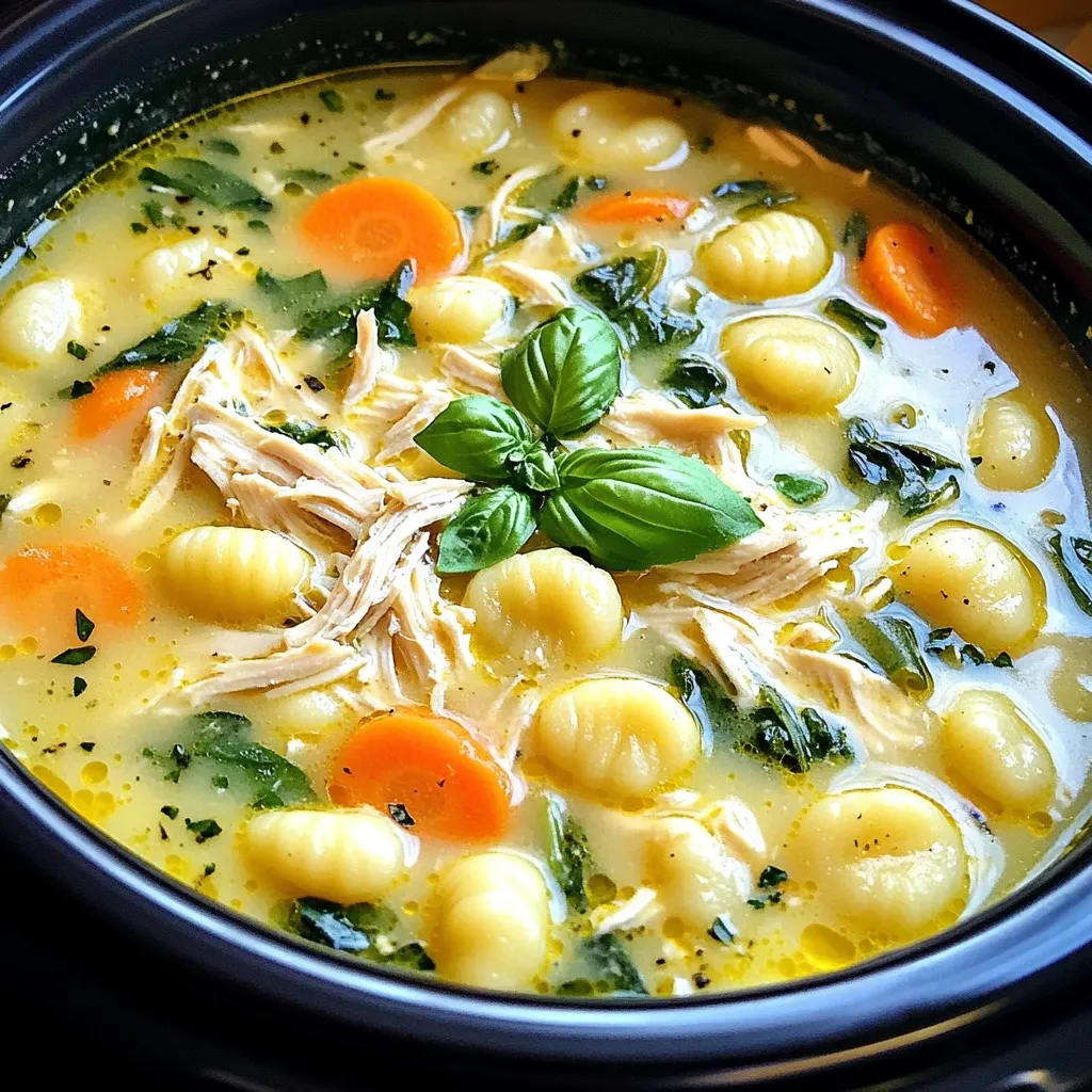 Slow Cooker Chicken &#038; Gnocchi Soup Hearty and Easy Dish