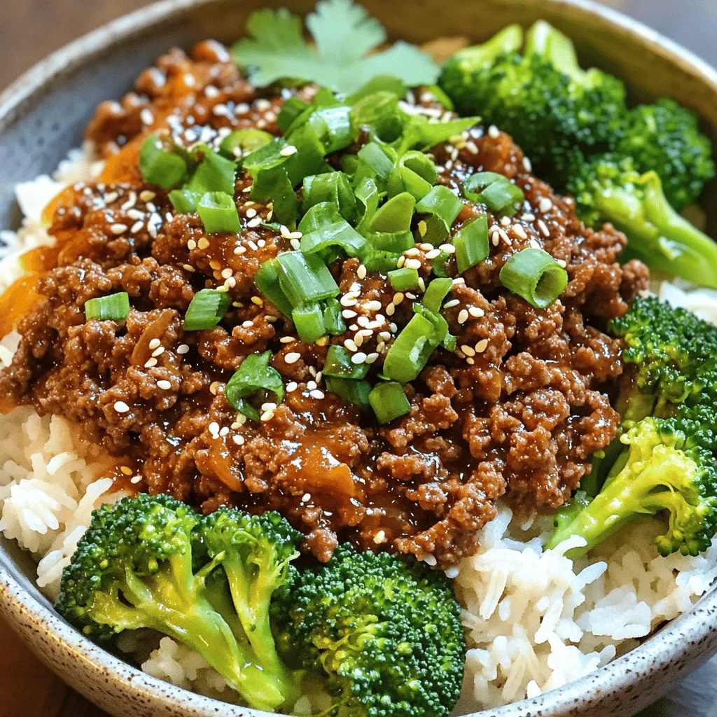 Korean Ground Beef Bowl Flavorful Dinner Delight