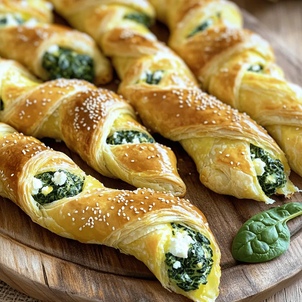 Spinach and Feta Puff Pastry Twists Quick Delight