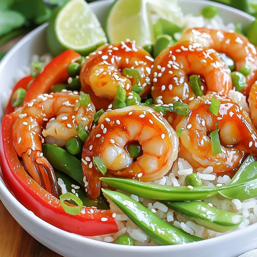 Honey Sriracha Shrimp Rice Bowls Flavorful Delight