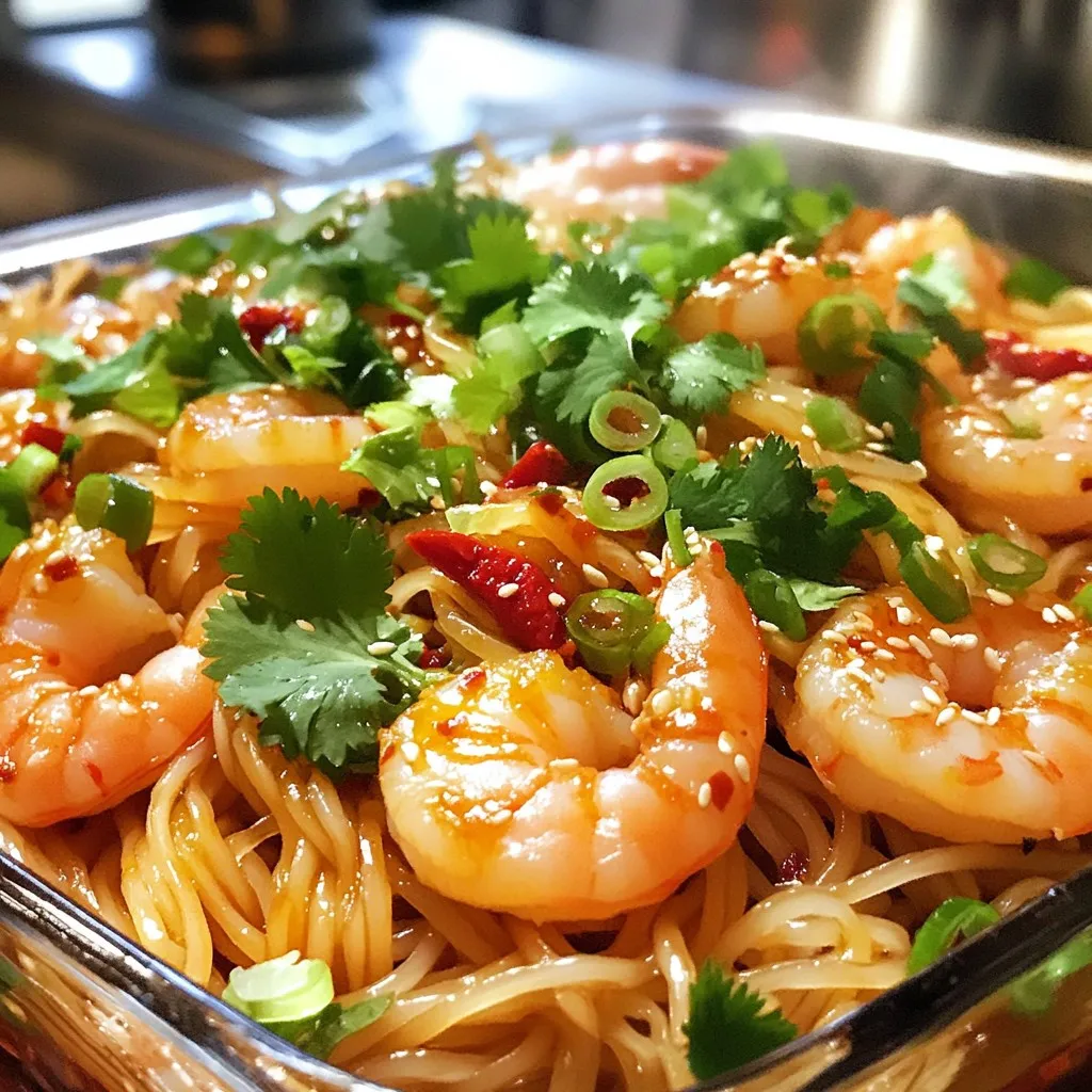 Minute Spicy Garlic Shrimp Noodles Quick and Tasty Meal