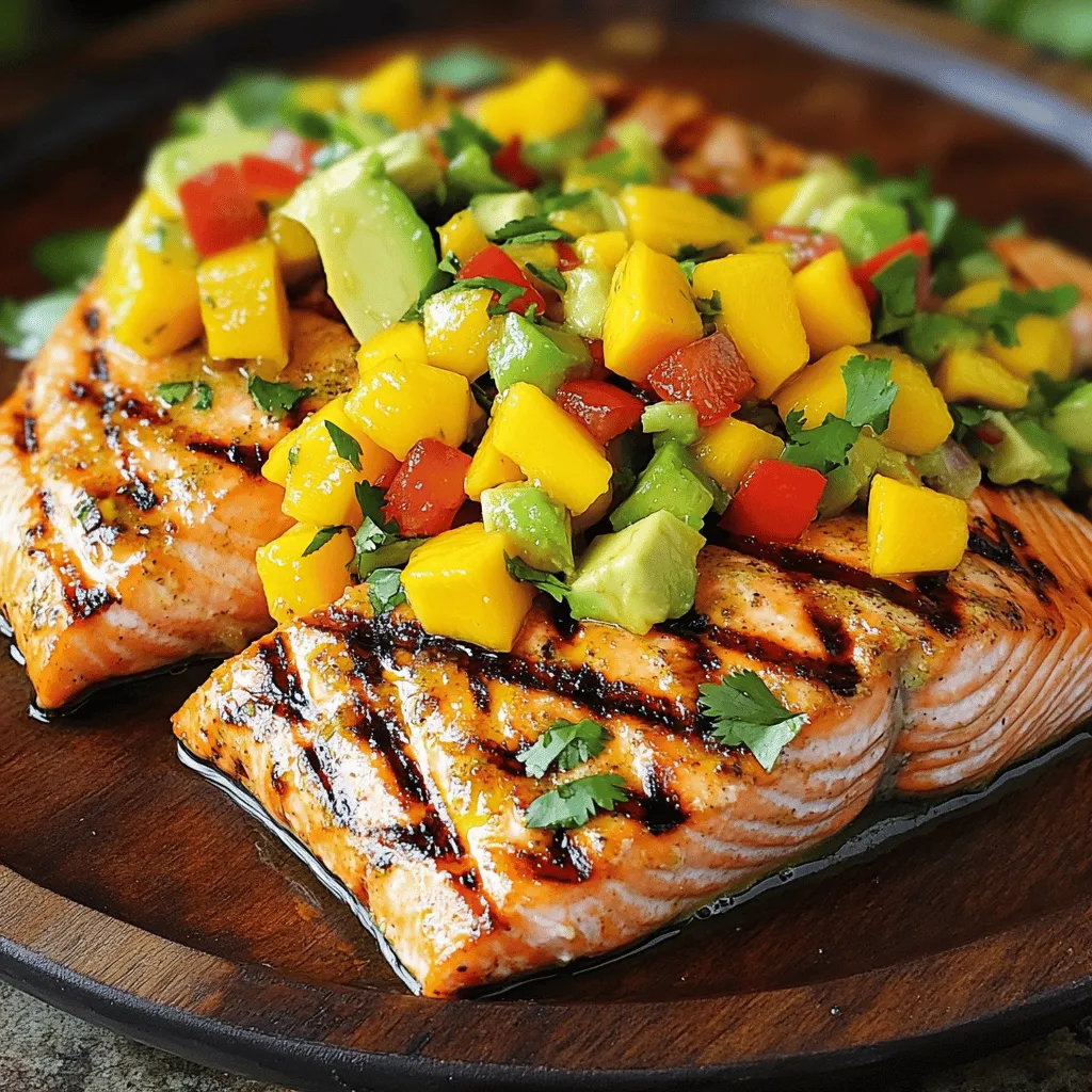 Grilled Salmon with Mango Salsa Flavorful Delight