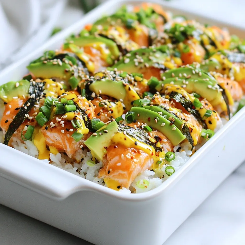 Spicy Salmon Sushi Bake Easy and Tasty Recipe
