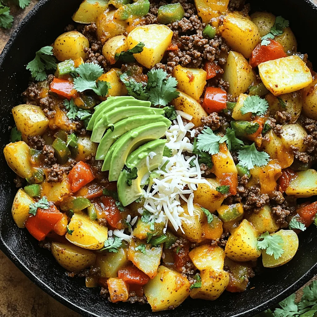 Mexican Ground Beef and Potato Skillet Delight