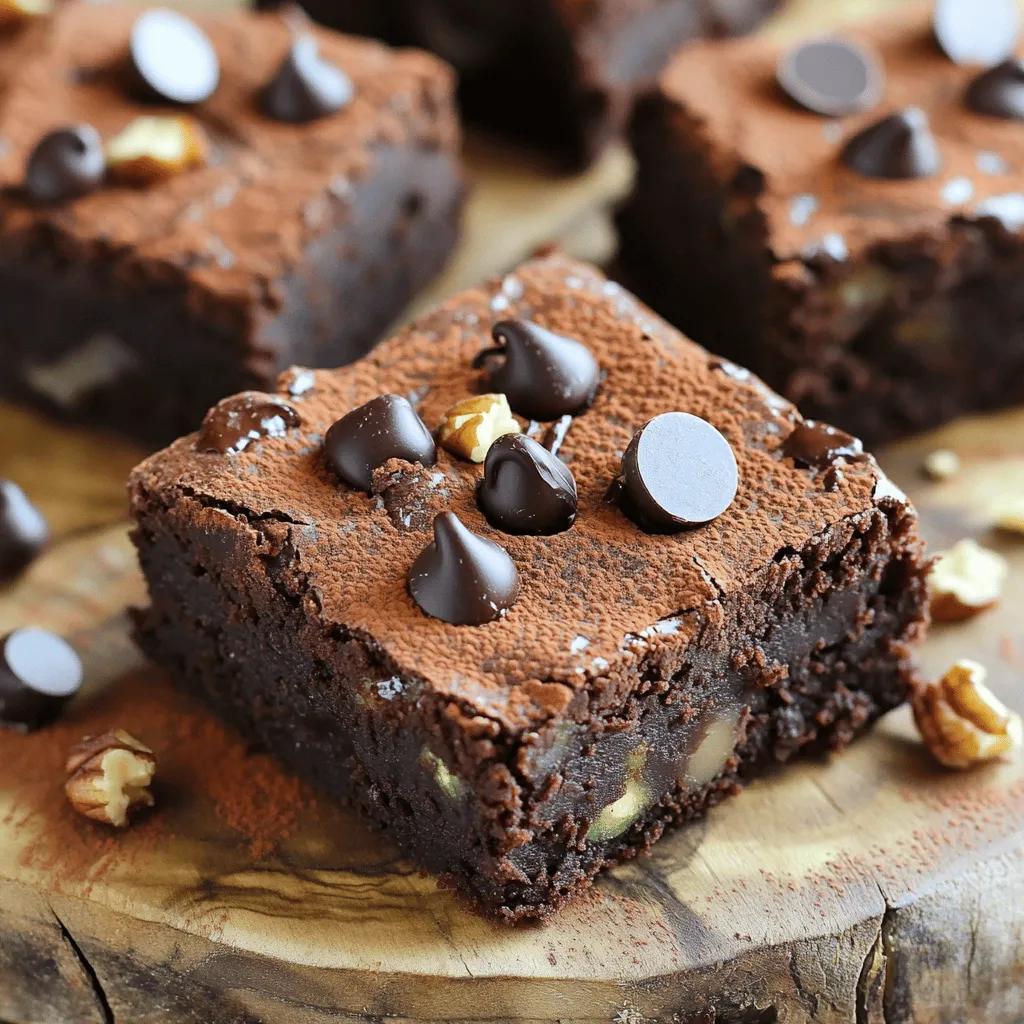 Healthy Chocolate Brownies with Zucchini Delight