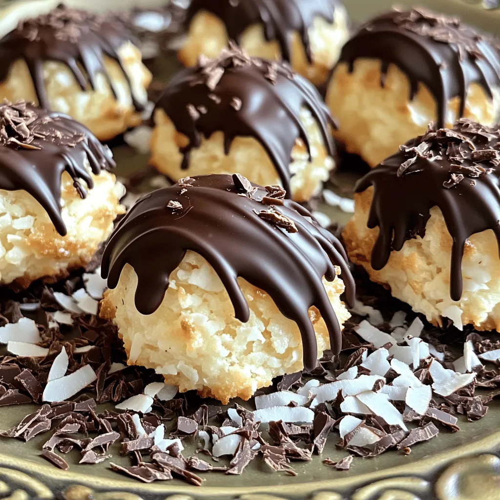 Coconut Macaroons with Dark Chocolate Delight