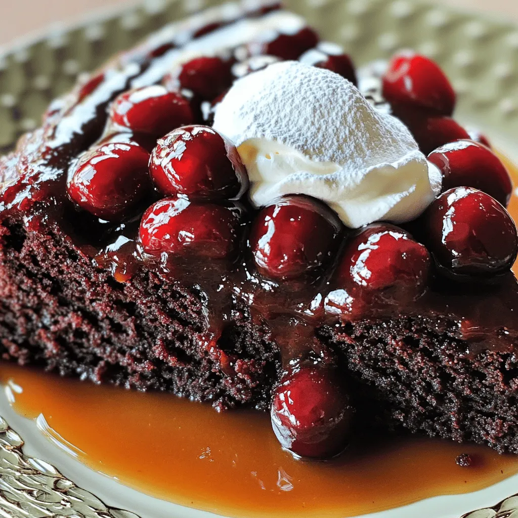 Chocolate Cherry Upside Down Cake Rich and Luscious Delight