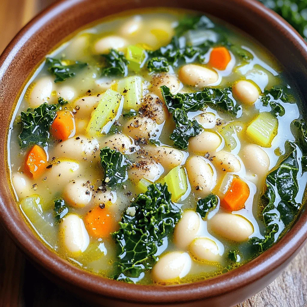 Savory Slow Cooker White Bean Kale Soup Recipe
