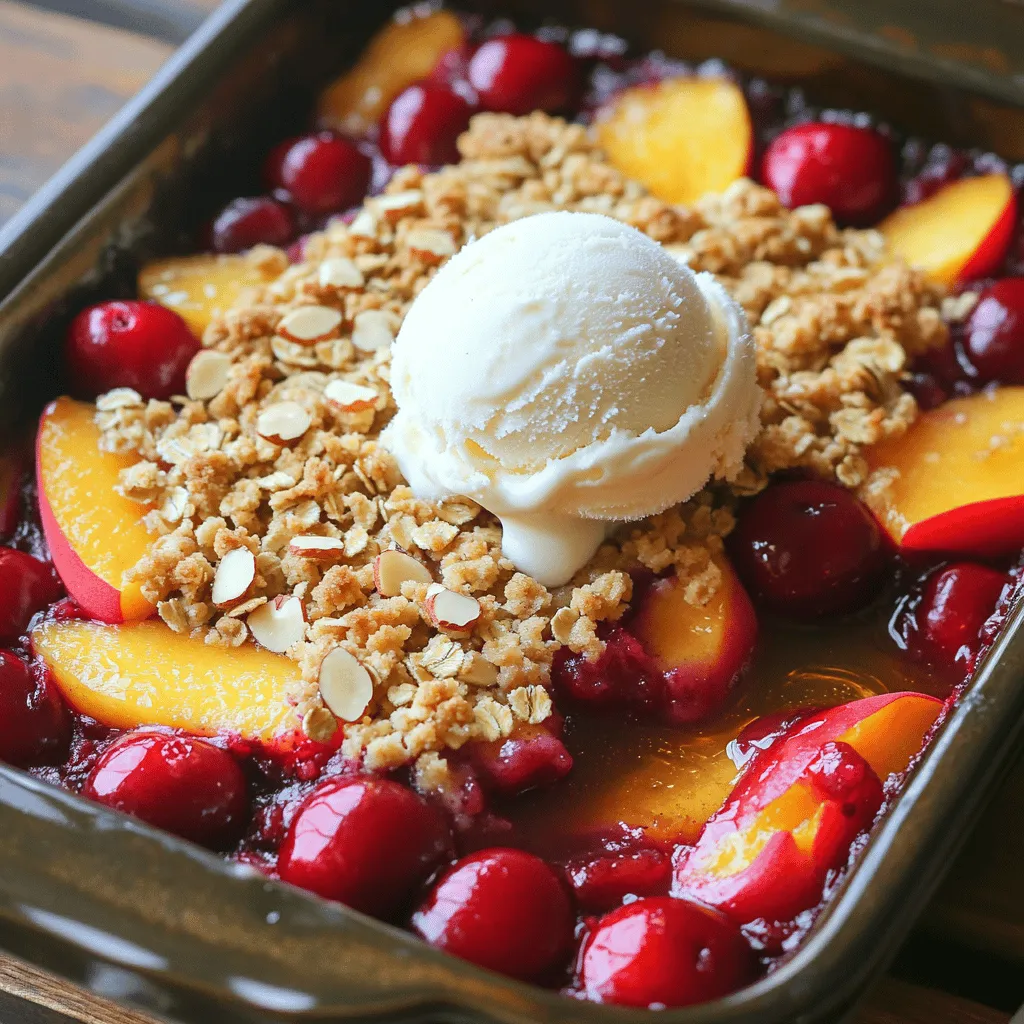 Cherry Peach Crisp Flavorful and Easy Dessert Recipe