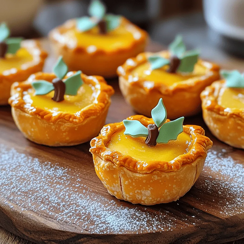 Mini Apple Pies In The Shape Of Pumpkins Delightful Treat