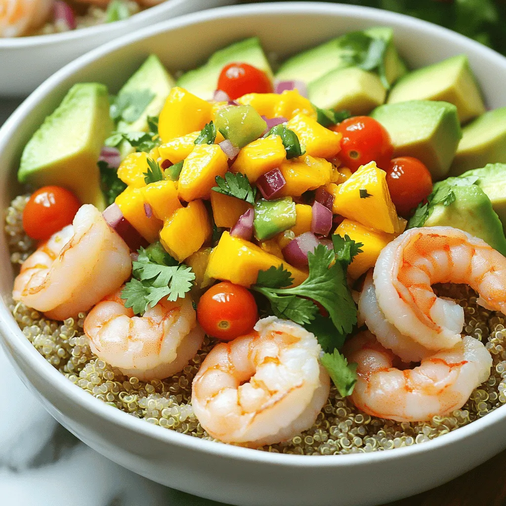 Shrimp and Avocado Bowls with Mango Salsa Delight