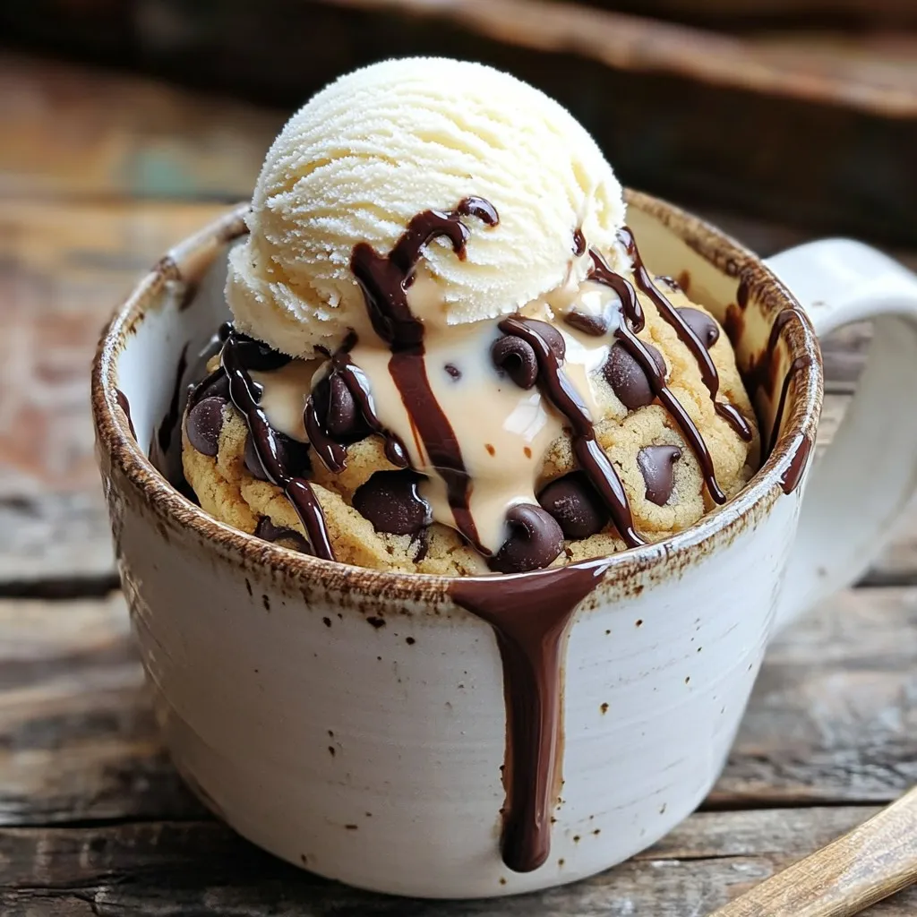 Microwave Chocolate Chip Mug Cookie Quick and Easy Treat