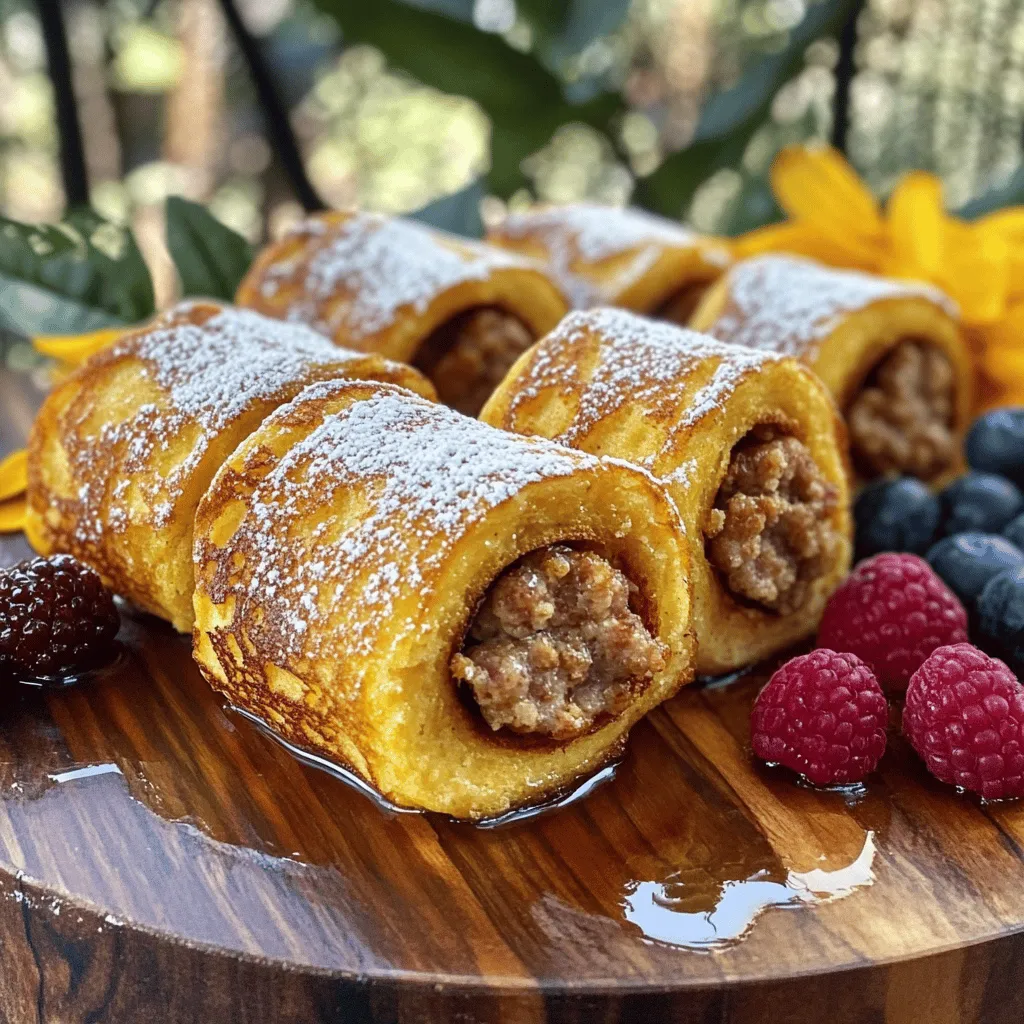 Sausage French Toast Roll-Ups Perfectly Delicious Treat