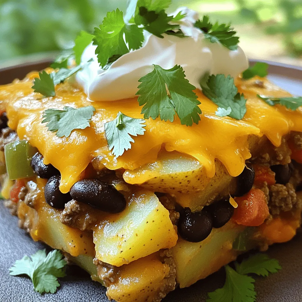 Crockpot Beefy Potato Taco Casserole Delightful Dish