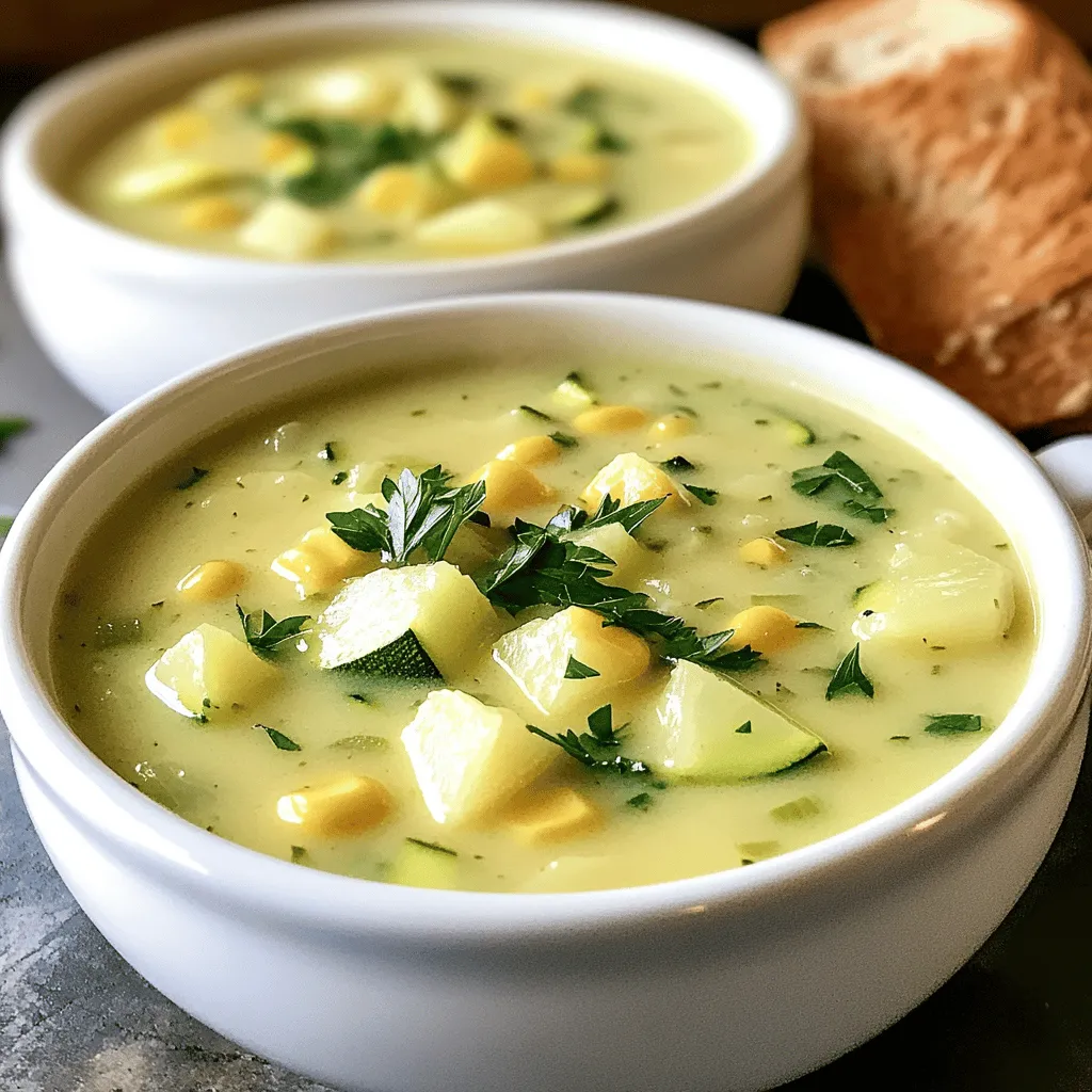 Zucchini Chowder Creamy Comforting Delight Easy Recipe
