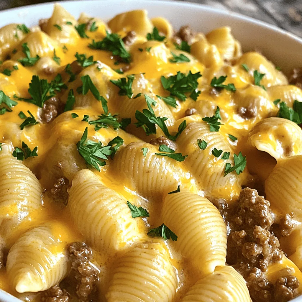 Creamy Beef and Shells Quick and Delicious Dinner