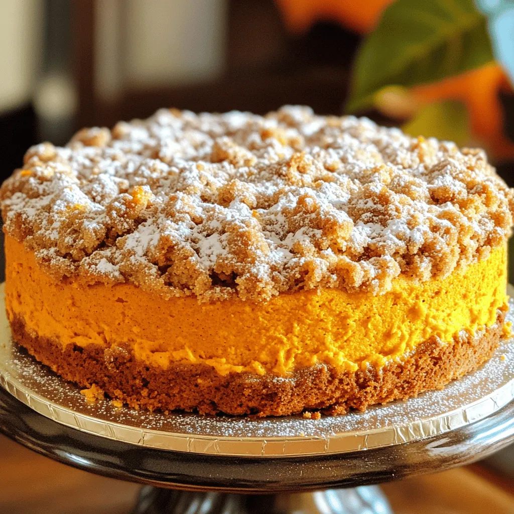 Cinnamon Streusel Pumpkin Coffee Cake Delightful Treat