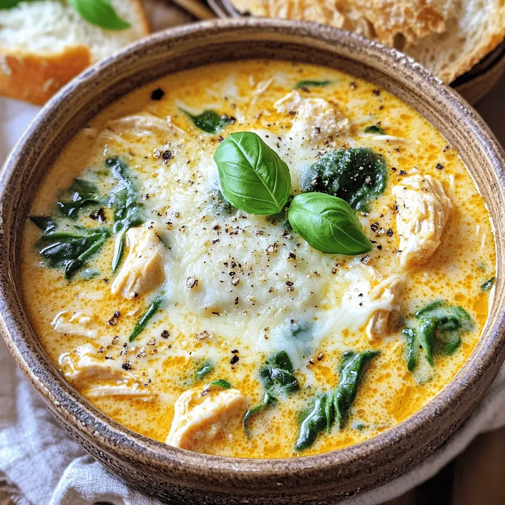 One-Pot Creamy Garlic Parmesan Chicken Lasagna Soup Delight