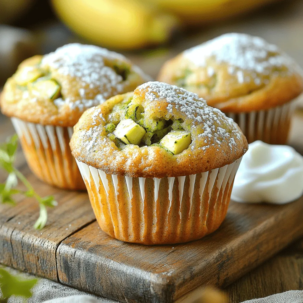 Tasty Banana Zucchini Muffins Easy and Healthy Recipe