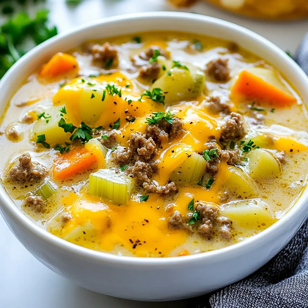 Ultimate Cheeseburger Soup Flavorful and Filling Meal