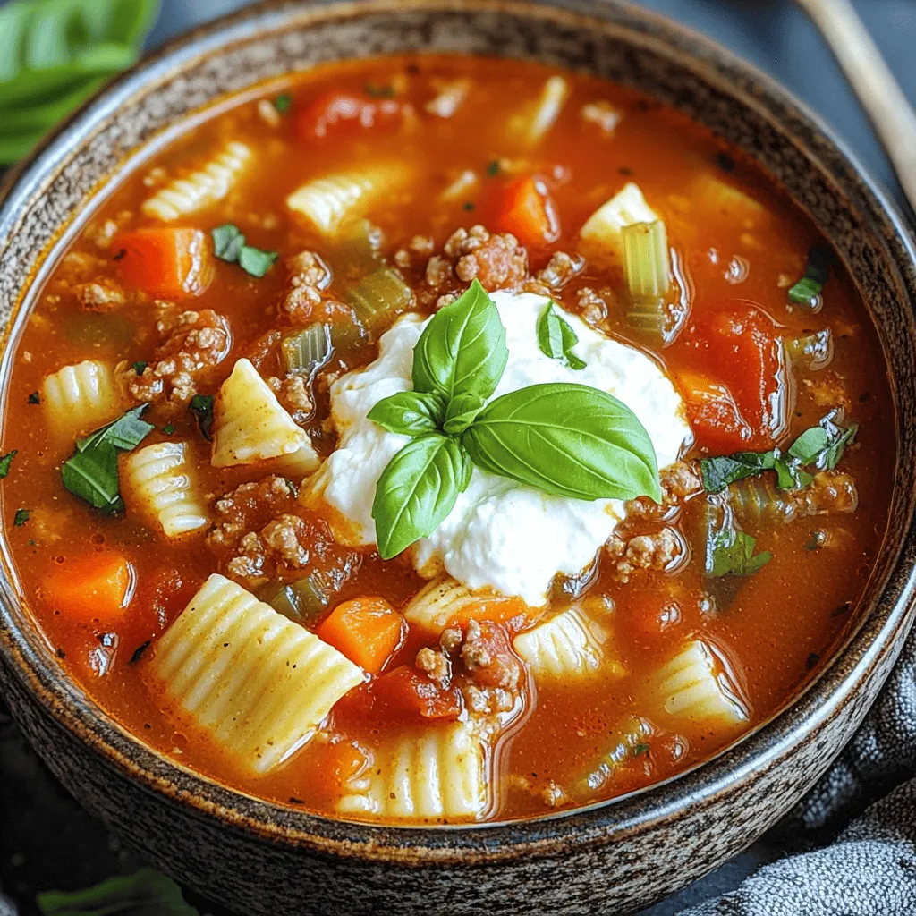 High Protein Lasagna Soup Flavorful and Filling Dish