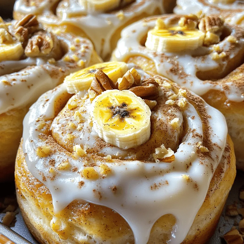 Tasty Banana Bread Cinnamon Rolls with Cream Cheese Frosting