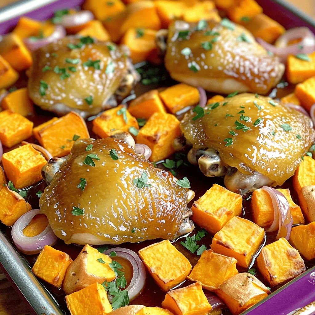 Maple Glazed Chicken &#038; Sweet Potato Sheet Pan Delight