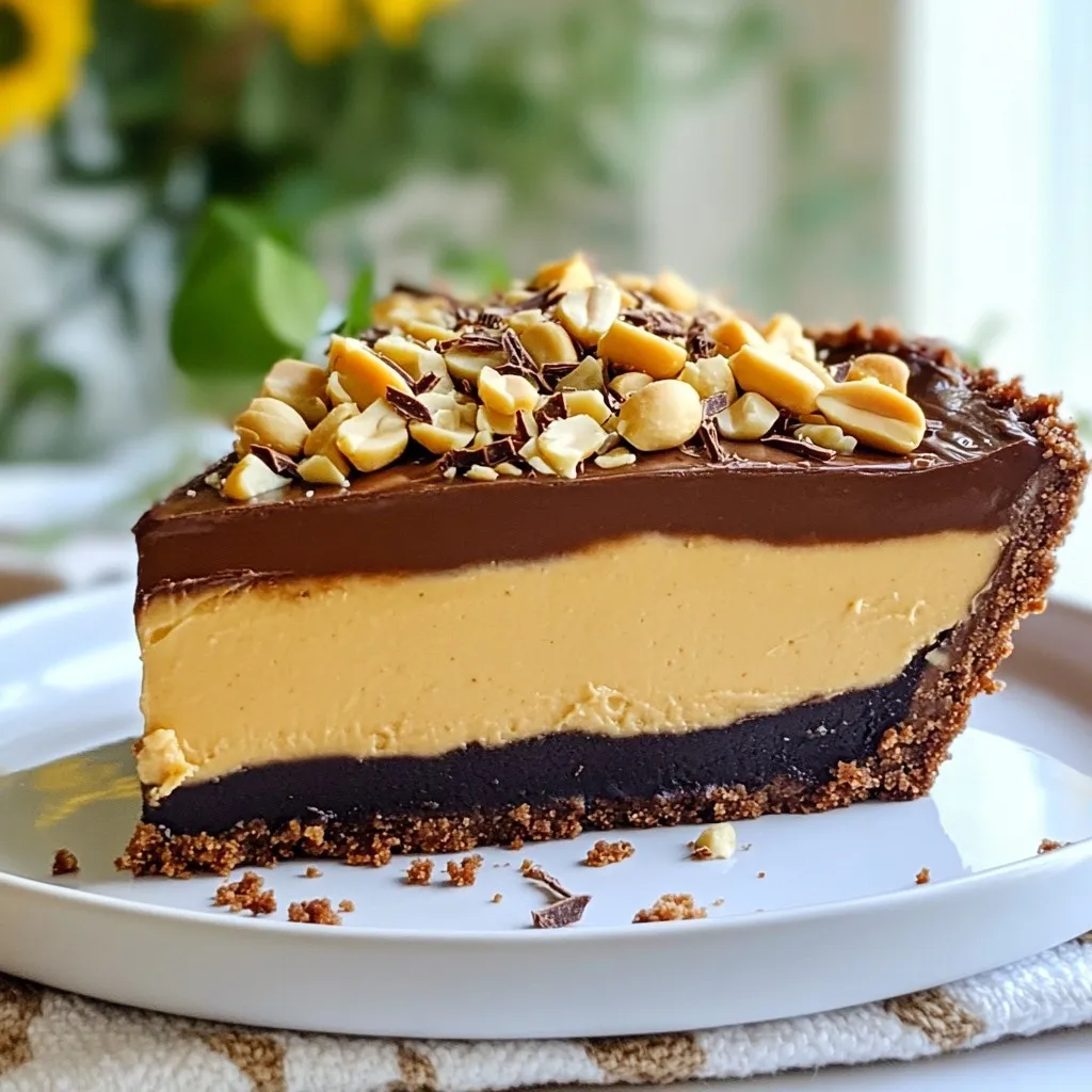No-Bake Chocolate Peanut Butter Pie Delightful Treat