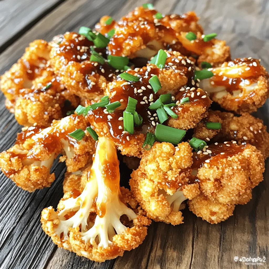 Air-Fryer Asian BBQ Cauliflower Wings Delight