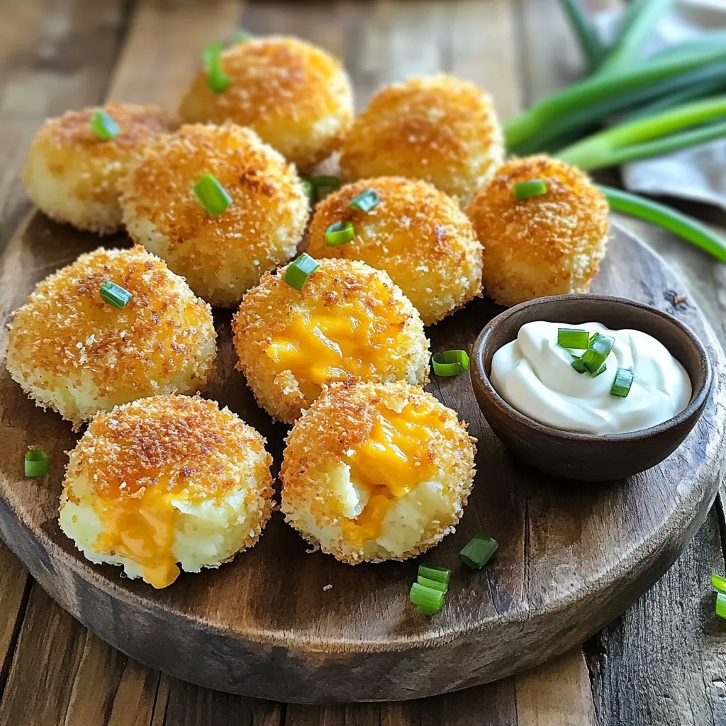 Crispy Mashed Potato Cheese Puffs Easy Party Snack