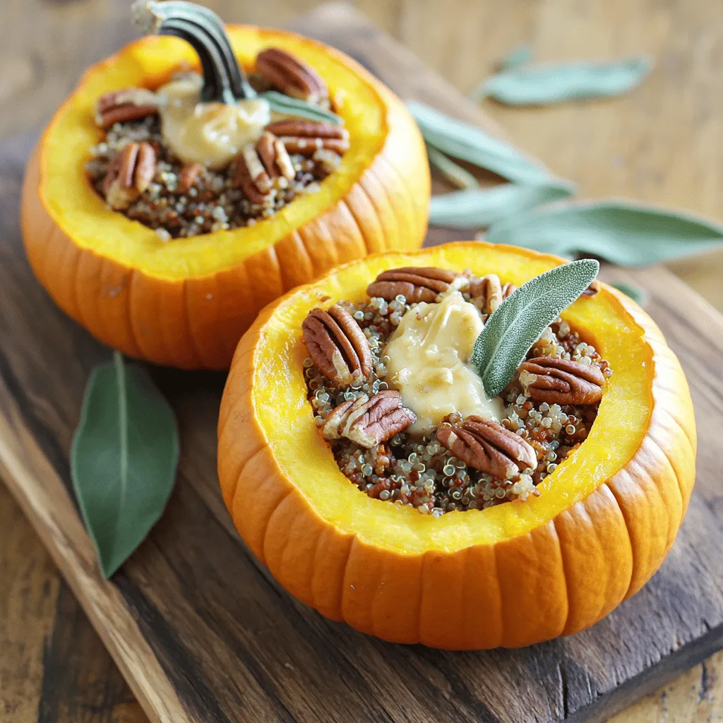 Ground Turkey &#038; Brown Butter Sage Stuffed Pumpkins Easy Recipe
