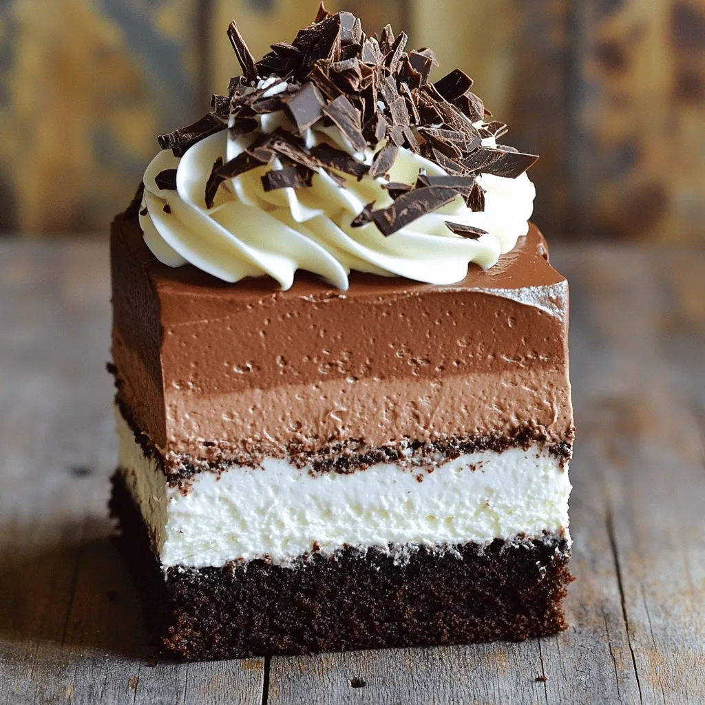 Triple Chocolate Mousse Cake Decadent Dessert Delight