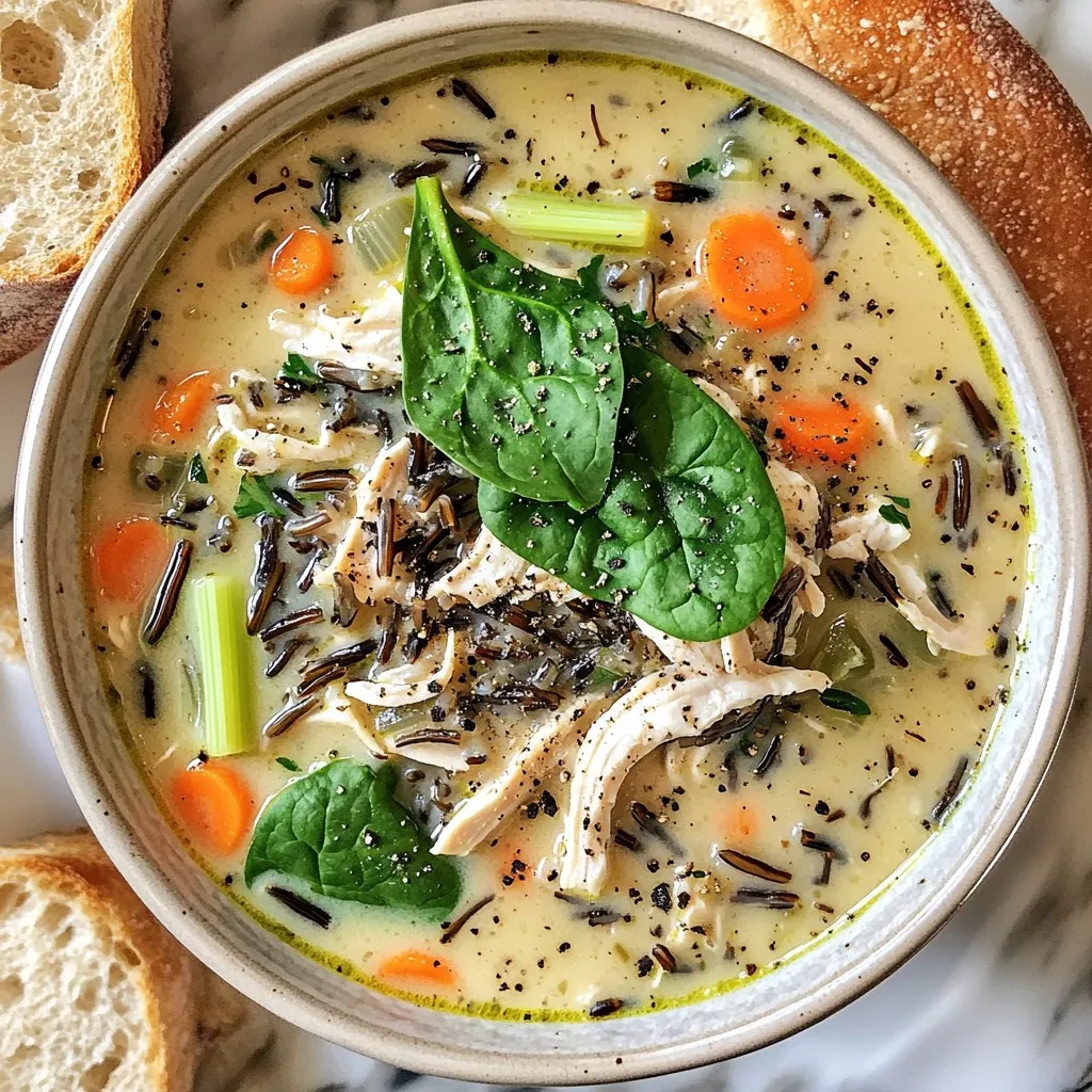 Slow Cooker Creamy Chicken Wild Rice Soup Delight