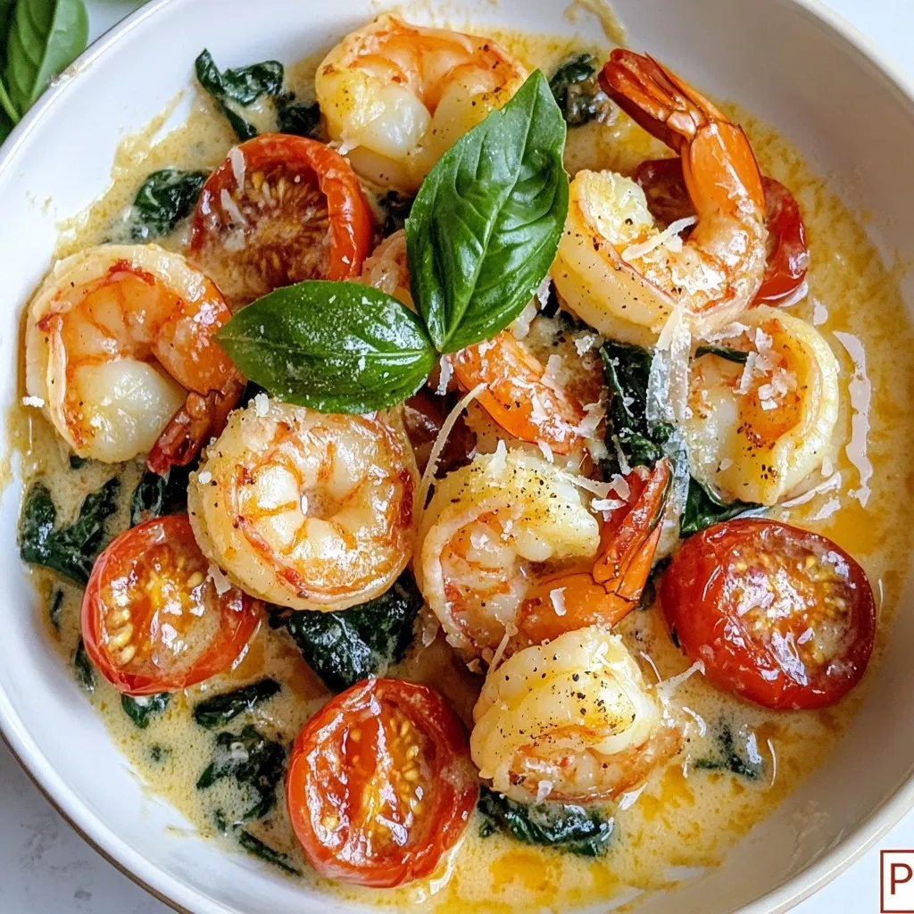 One Pot Creamy Tuscan Shrimp Simple and Tasty Dish