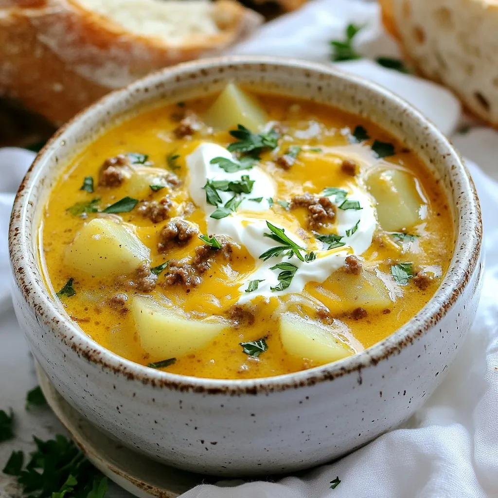 Cheeseburger Soup Hearty and Flavorful Comfort Meal