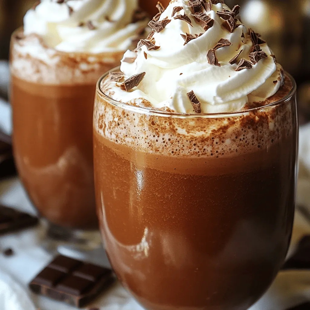 Protein Hot Cocoa Shake with Whipped Cream Delight