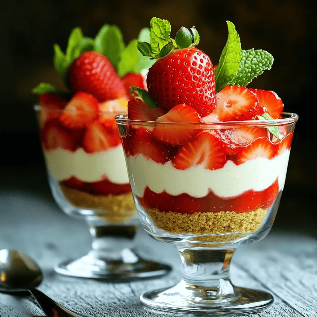 No-Bake Strawberry Cheesecake Parfaits Delightful Treat