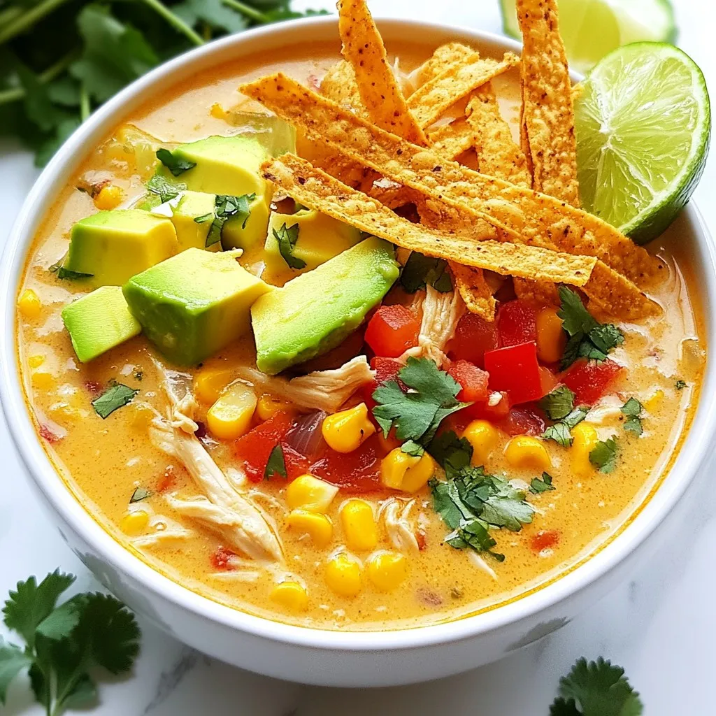 Creamy Chicken Tortilla Soup Easy and Delicious Recipe