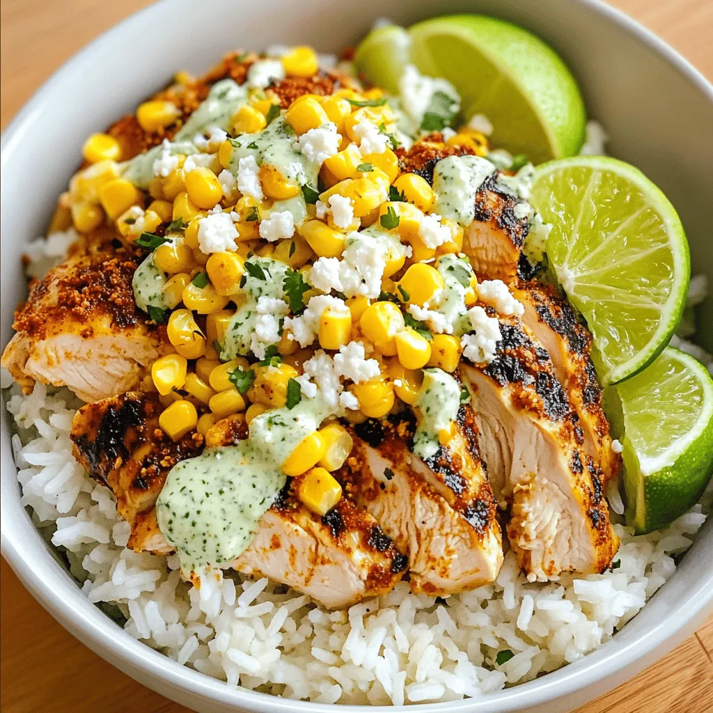 Mexican Street Corn Chicken Rice Bowl Delight