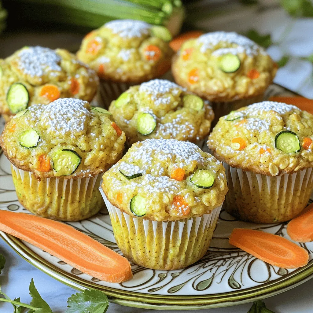Zucchini Carrot Oatmeal Muffins Healthy and Delicious