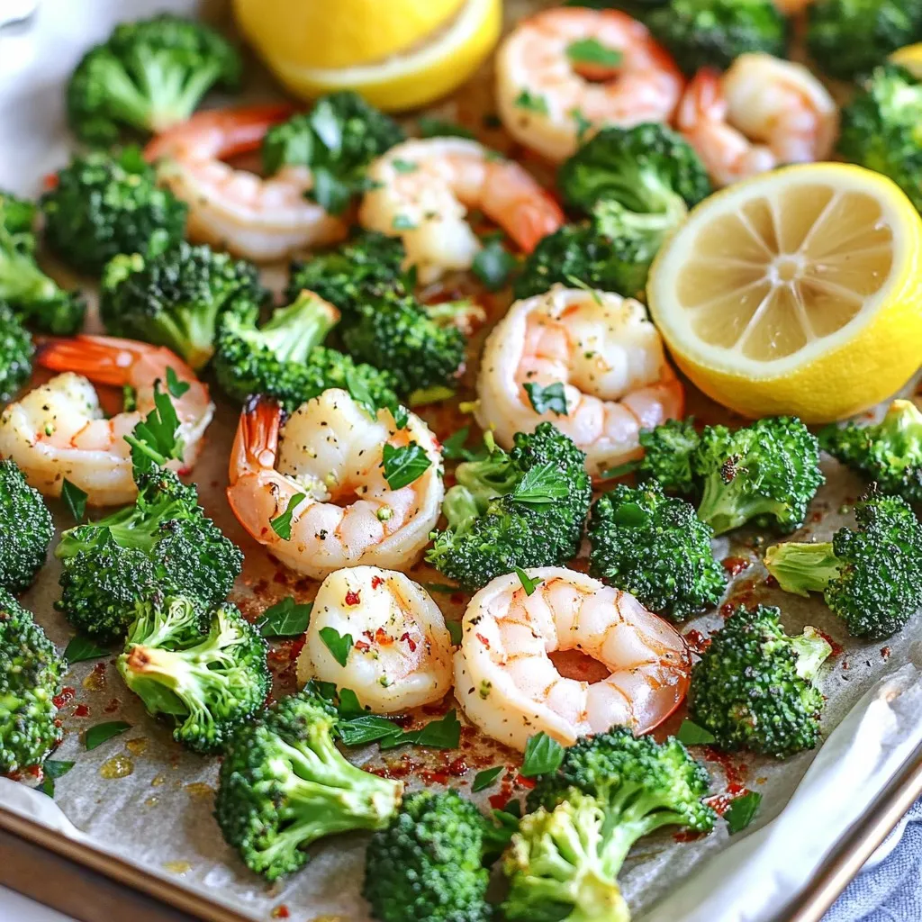 Sheet Pan Lemon Garlic Shrimp and Broccoli Delight