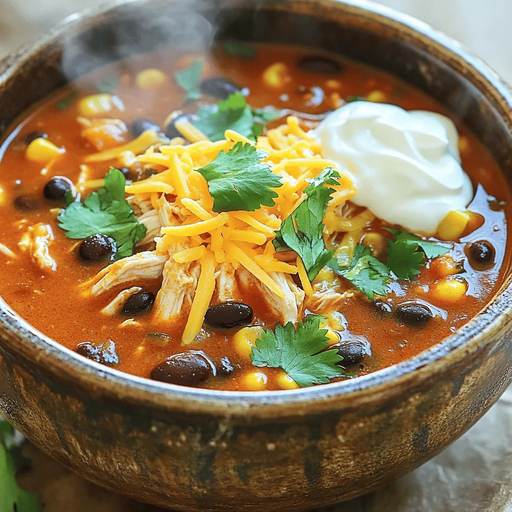 Slow Cooker Chicken Enchilada Soup Flavor Boost
