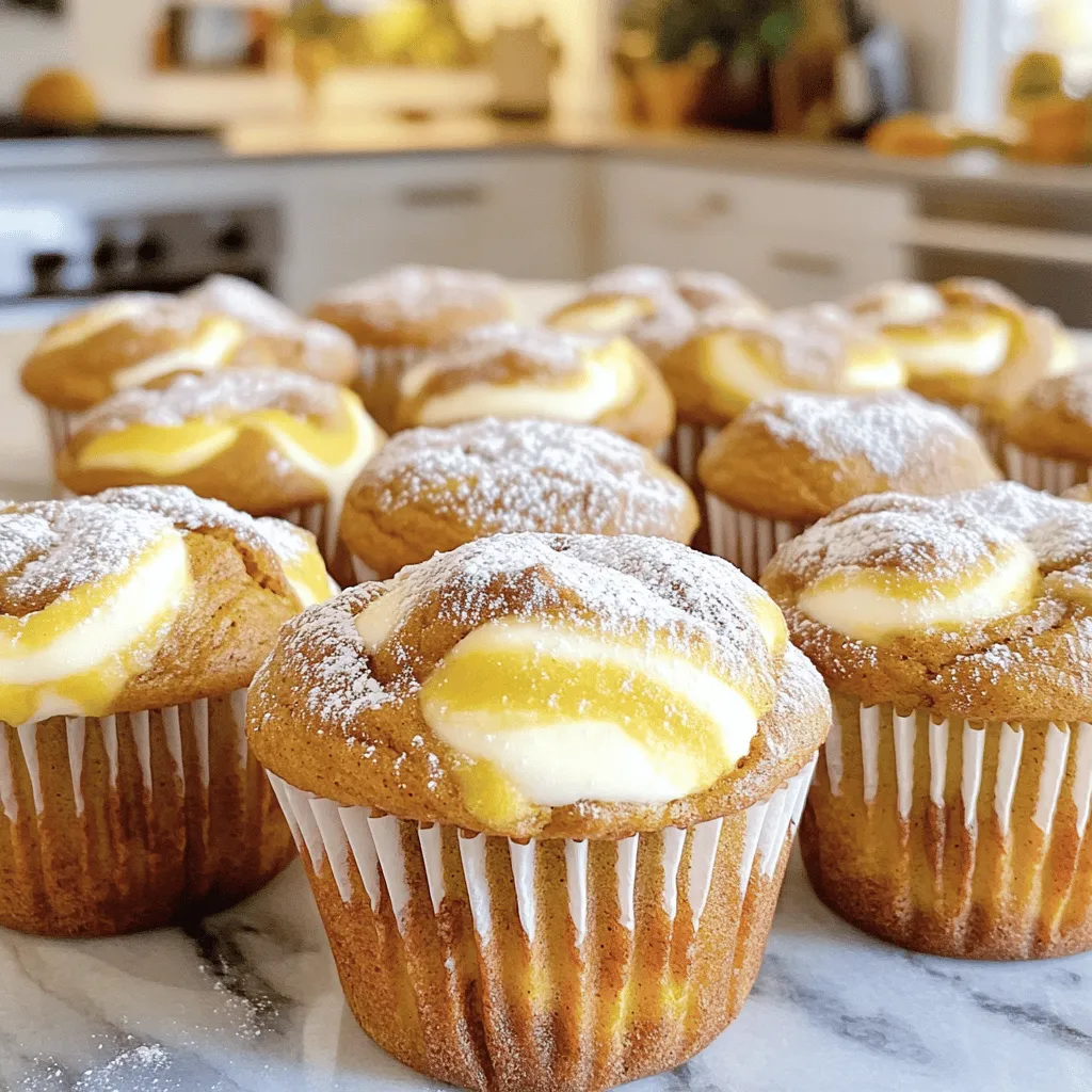 Pumpkin Cream Cheese Swirl Muffins Deliciously Easy